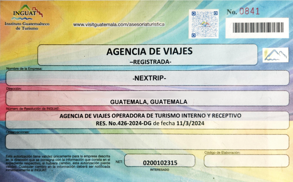 Registro de INGUAT - Nextrip